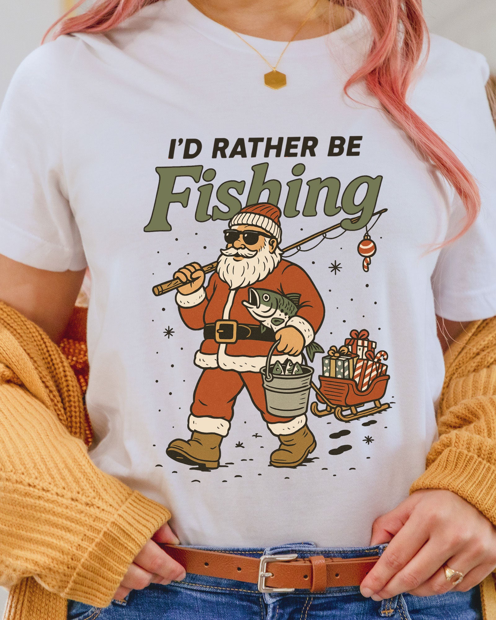 Christmas Fisherman DTF Transfers