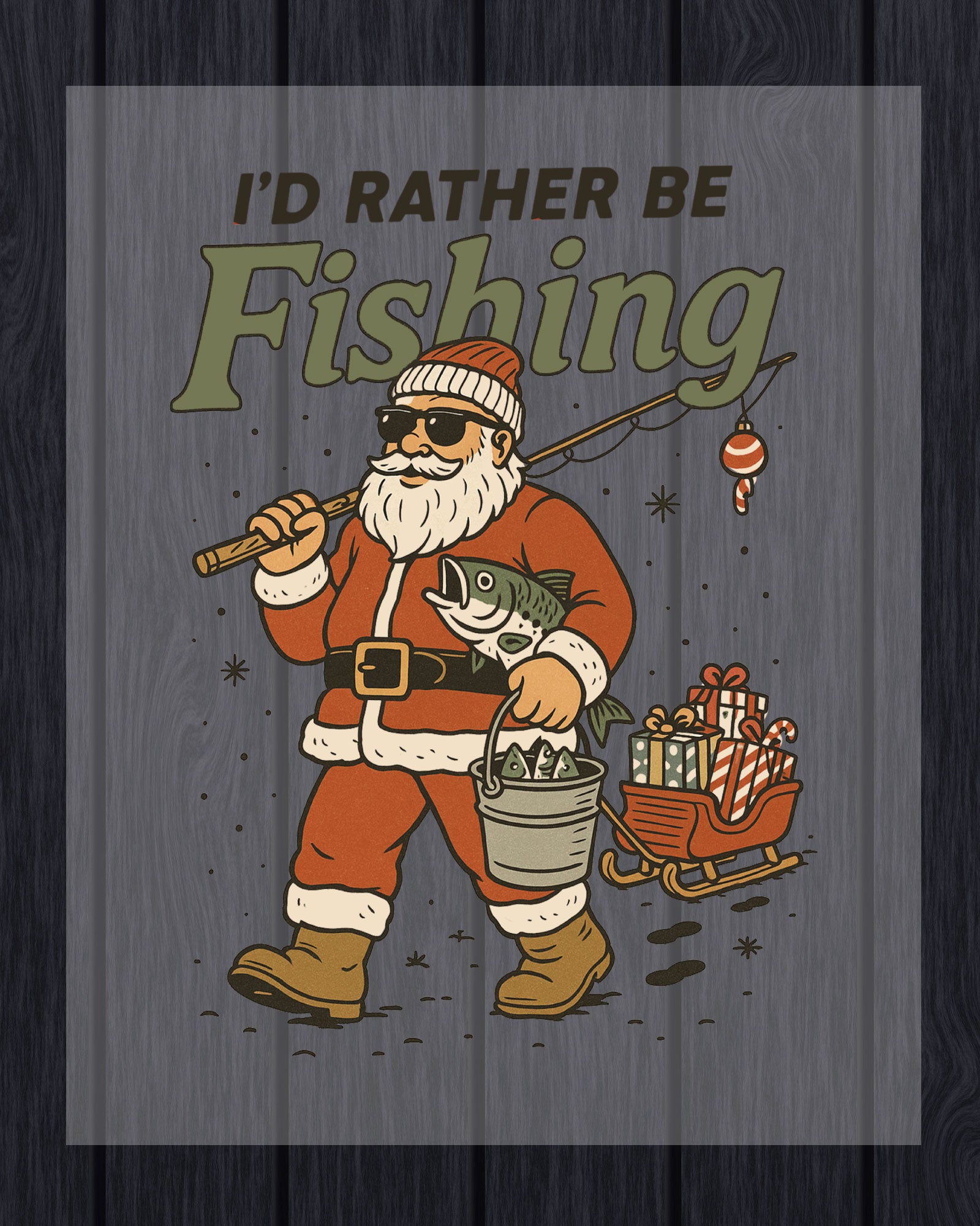 Christmas Fisherman DTF Transfers