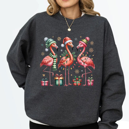 Christmas Flamingo DTF Transfers