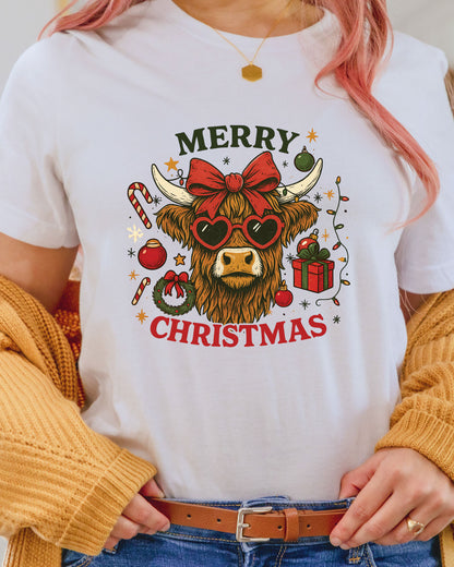 Christmas Highland Cow DTF Transfers