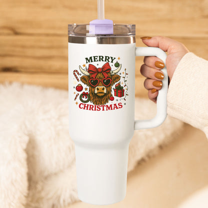 Christmas Highland Cow DTF Transfers
