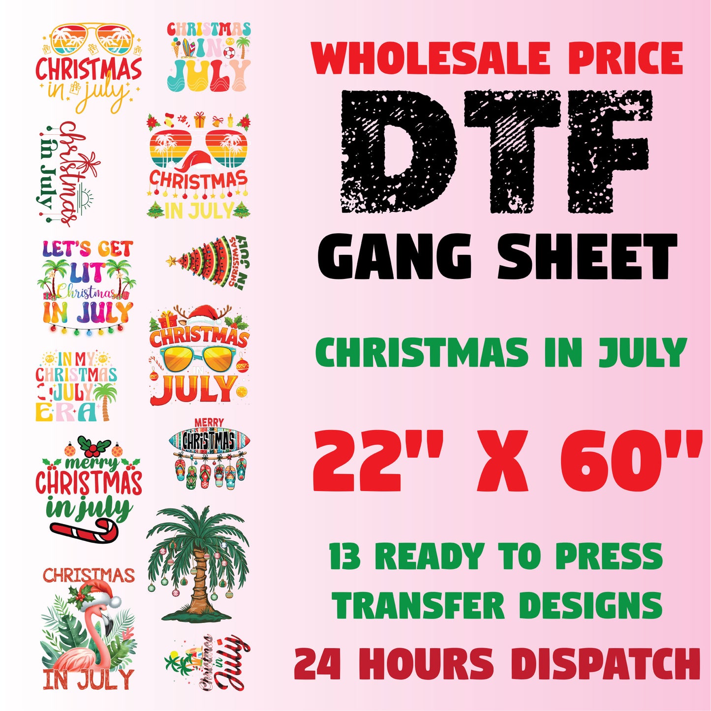 Christmas In July Gang Sheet