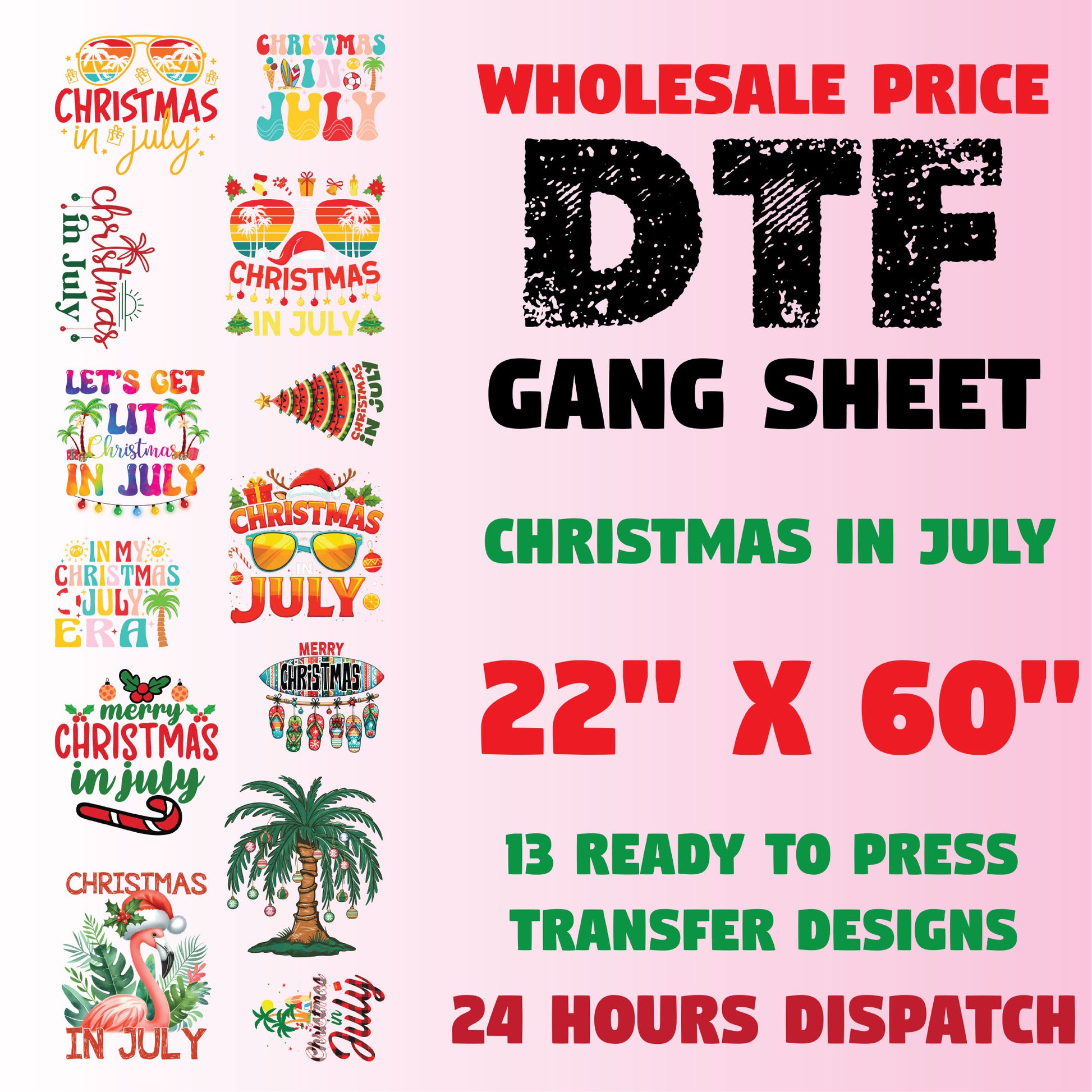 Christmas In July Gang Sheet
