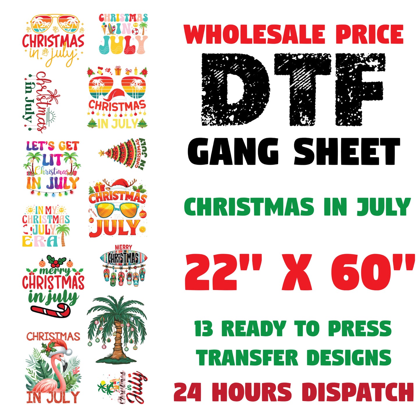 Christmas In July Gang Sheet