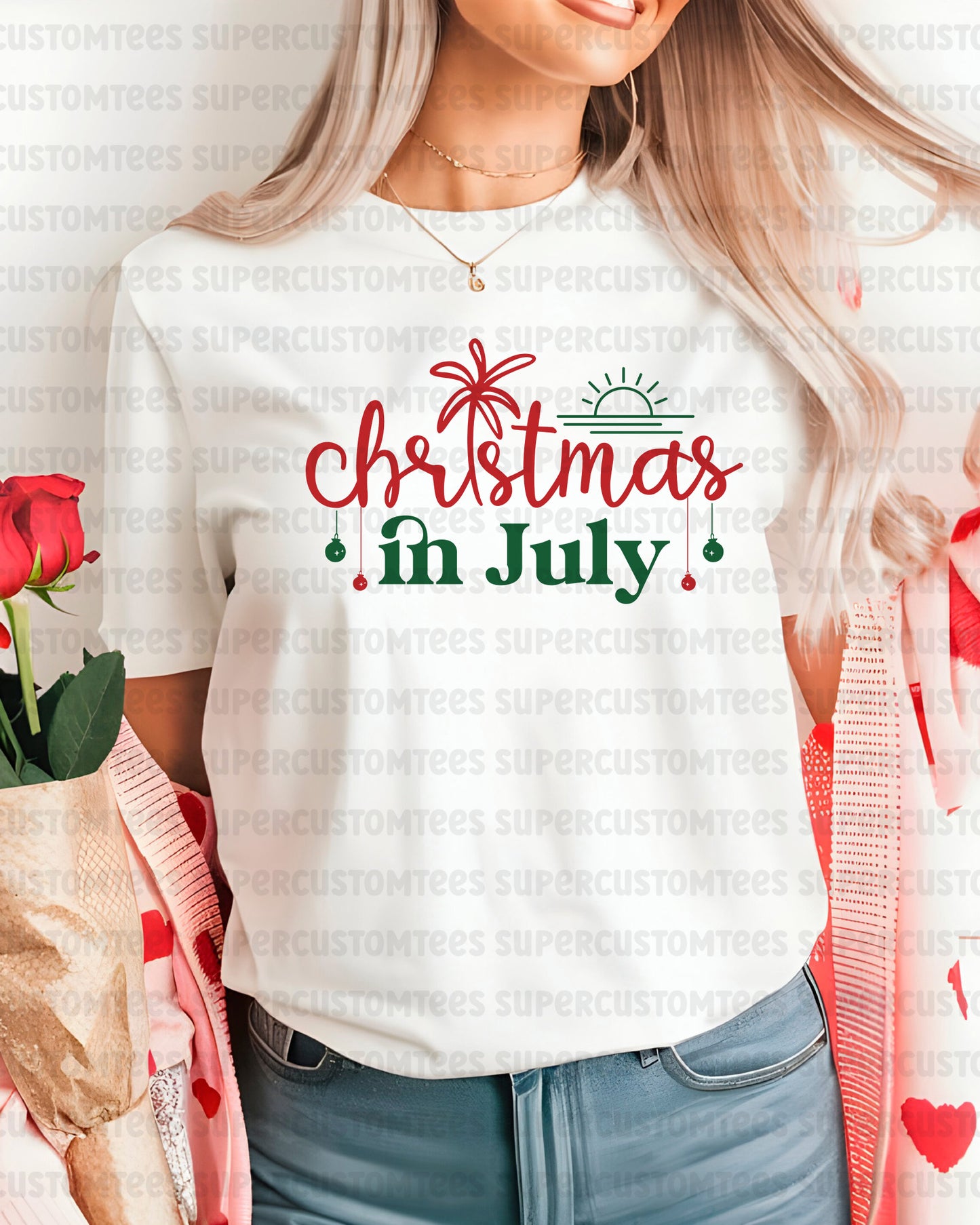 Christmas in July Heat Transfer for Shirts