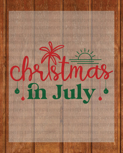 Christmas in July Heat Transfer for Shirts