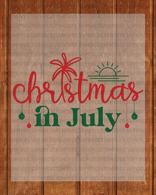 Christmas in July Heat Transfer for Shirts