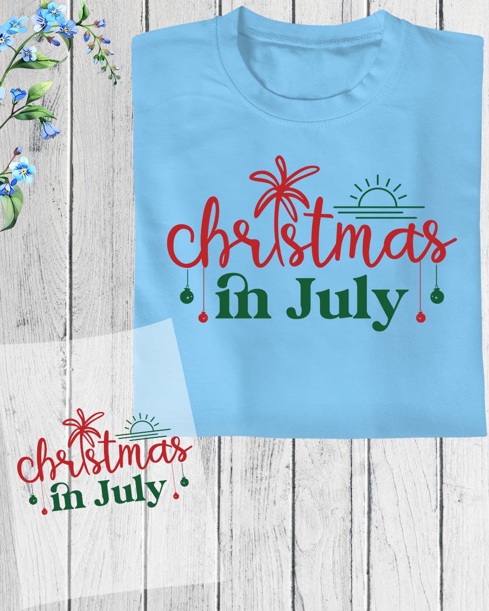 Christmas in July Heat Transfer for Shirts