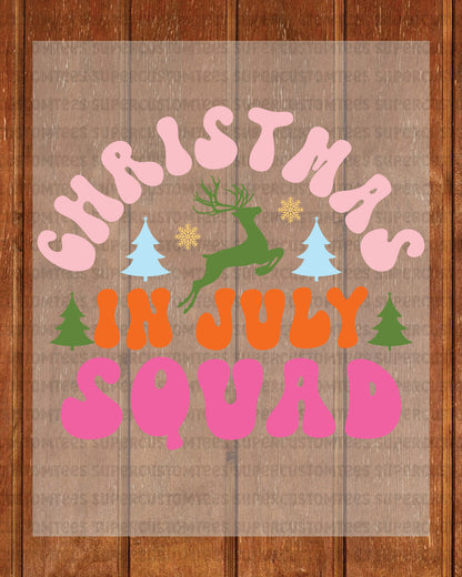 Christmas In July Squad DTF Transfer