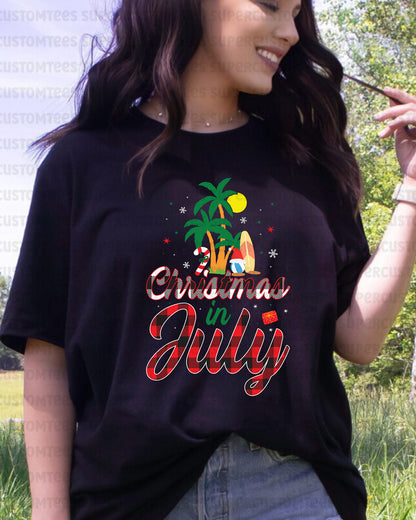 Christmas In July Summer Heat Transfer for Shirts
