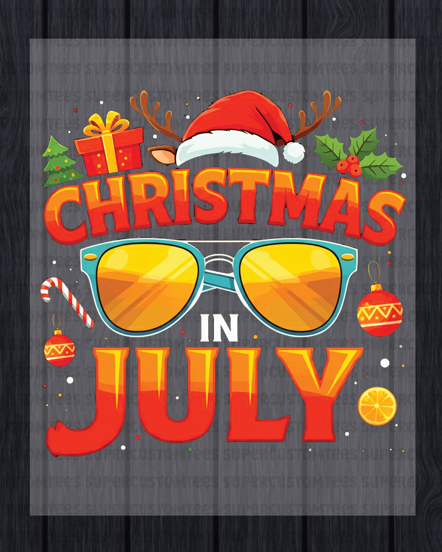 Christmas In July Summer Vacation DTF Transfer