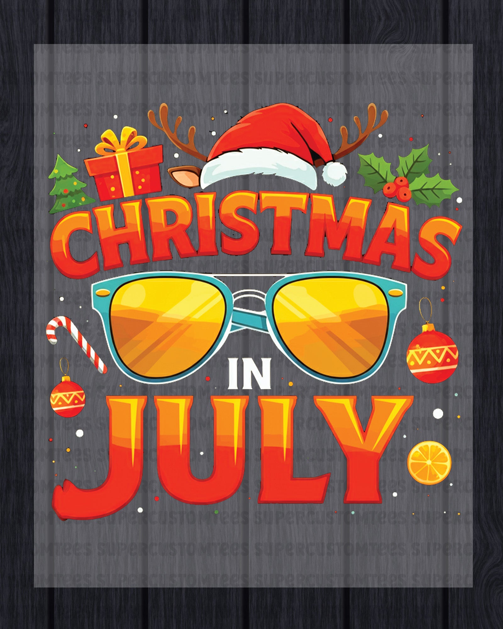 Christmas In July Summer Vacation DTF Transfer