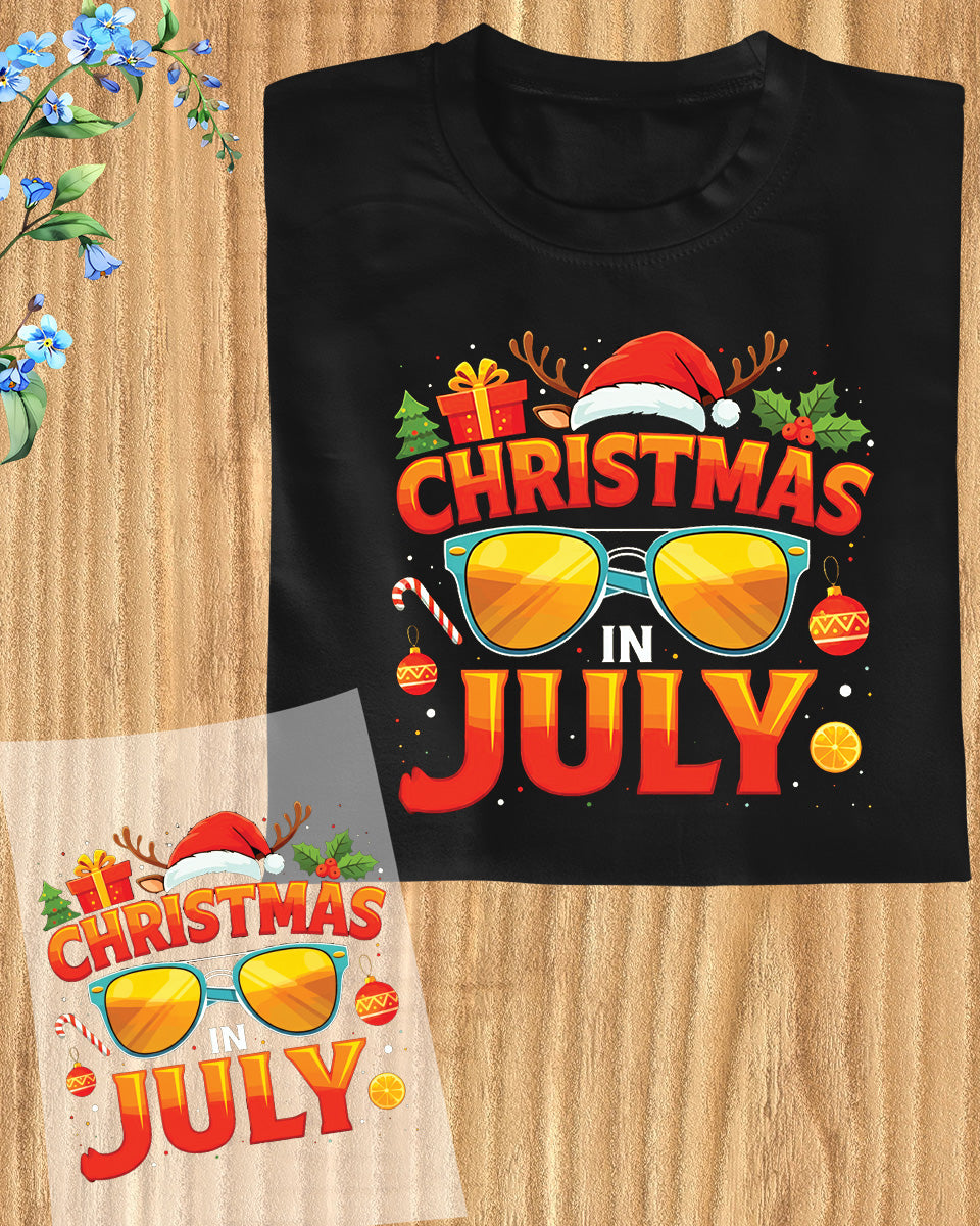 Christmas In July Summer Vacation DTF Transfer