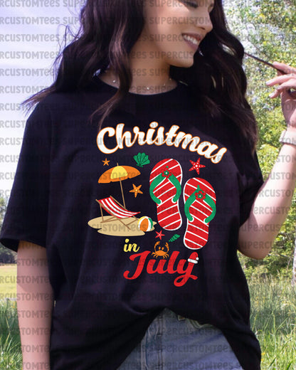 Christmas in July Summer Vibes DTF Transfer