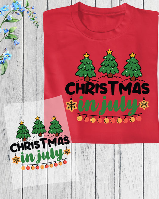 Christmas in July Tree Iron on Transfers for Shirts