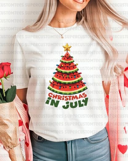 Christmas In July Watermelon DTF Transfer