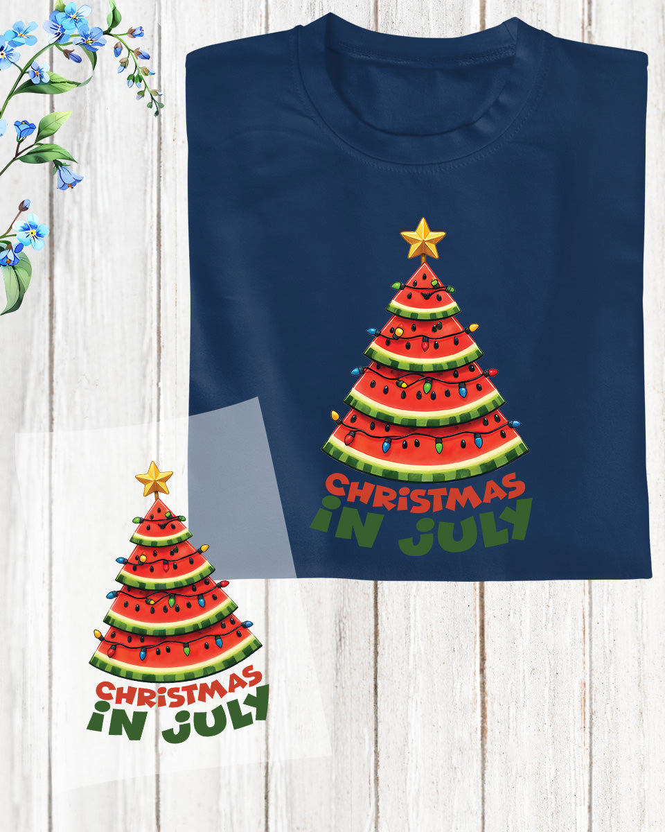 Christmas In July Watermelon DTF Transfer