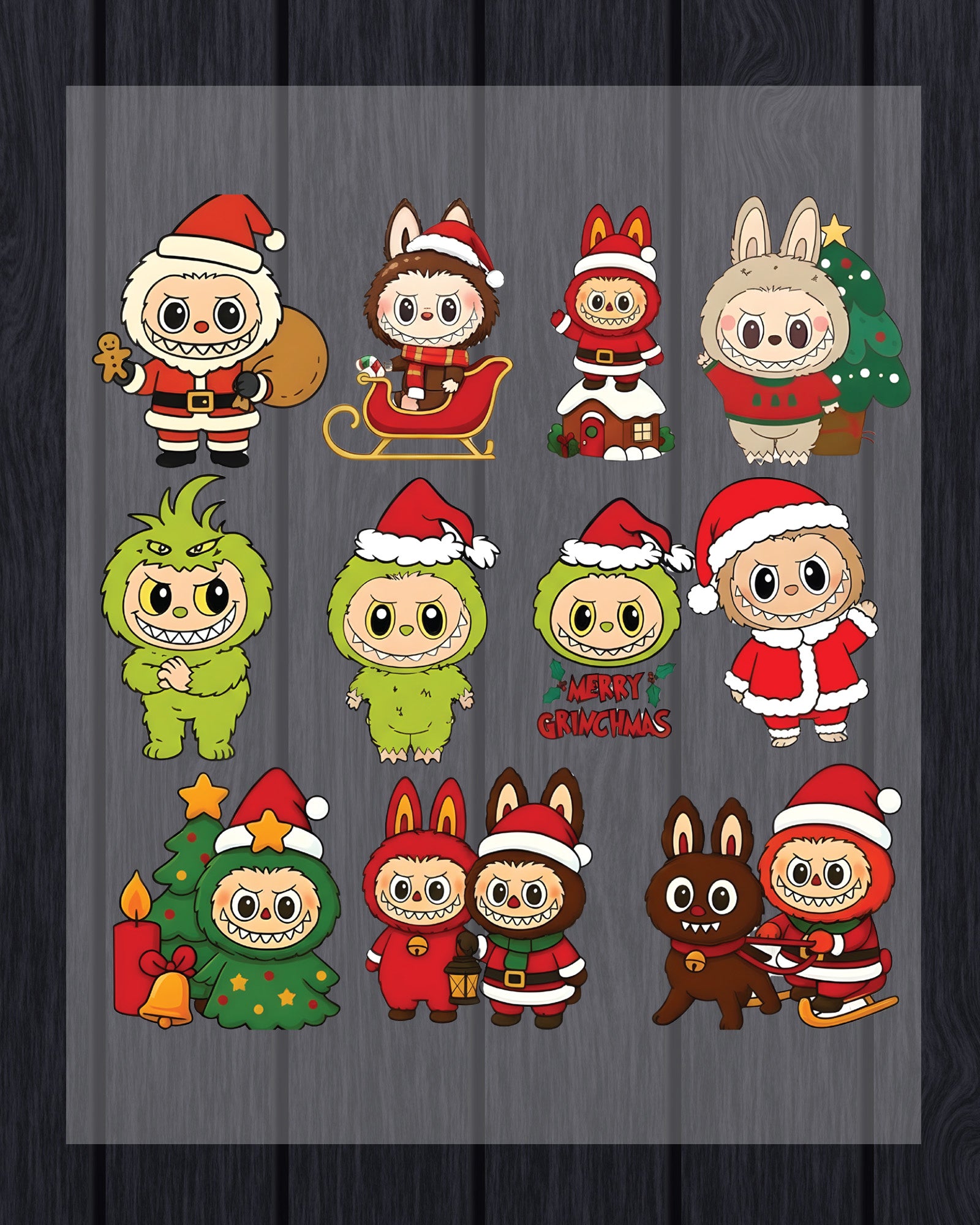 Christmas Labubu DTF Transfer