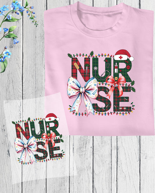 Christmas Nurse DTF Transfer