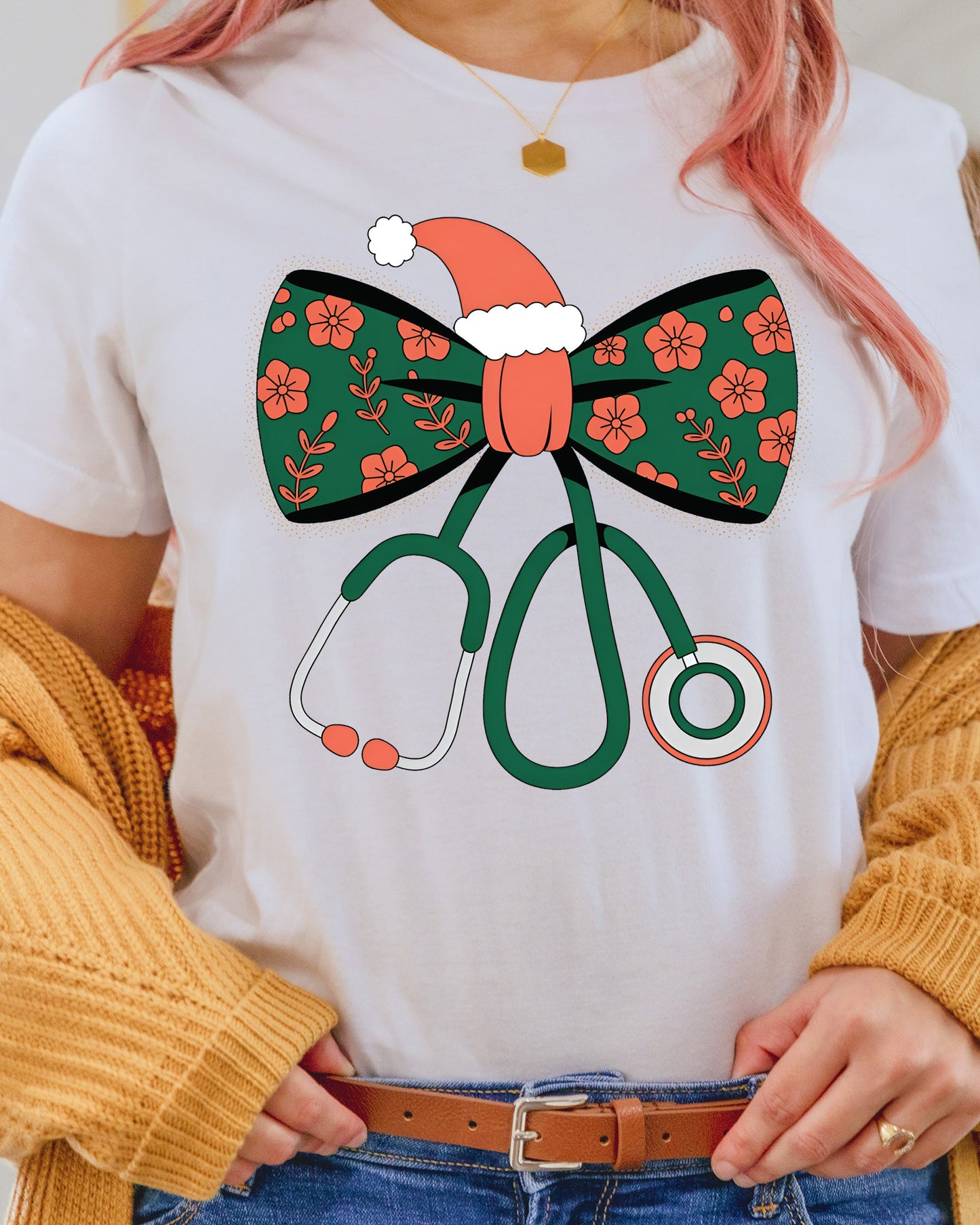 Christmas Nurse Stethoscope DTF Transfer