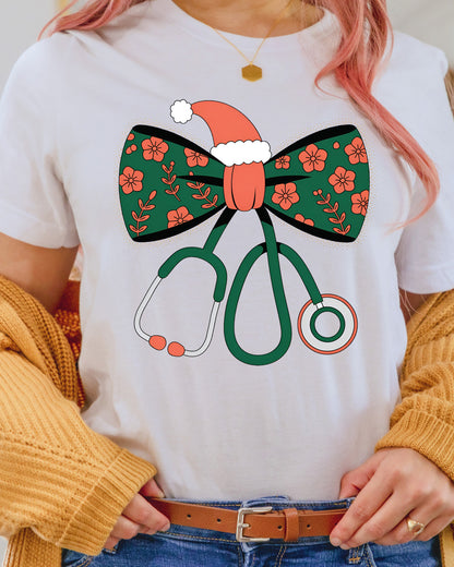 Christmas Nurse Stethoscope DTF Transfer