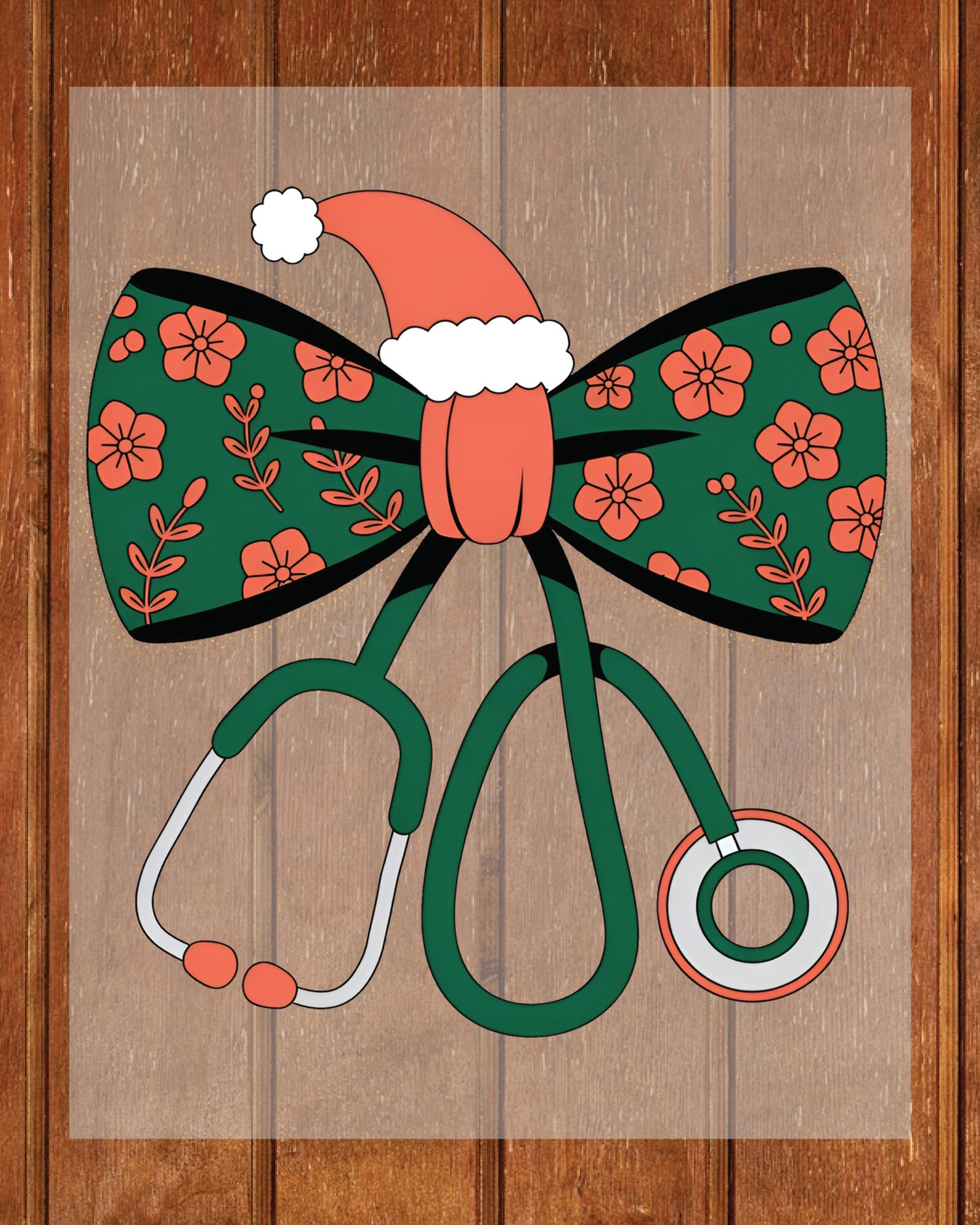 Christmas Nurse Stethoscope DTF Transfer