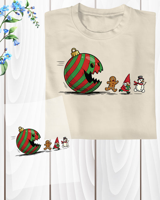 Christmas Ornament Ball Funny Gnome DTF Transfer, Holiday Heat Press Design, Xmas Shirt Print, UV DTF Sticker, Funny Christmas Gift