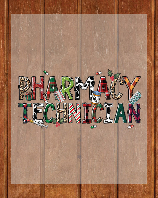 Christmas Pharmacy Technician DTF Transfer