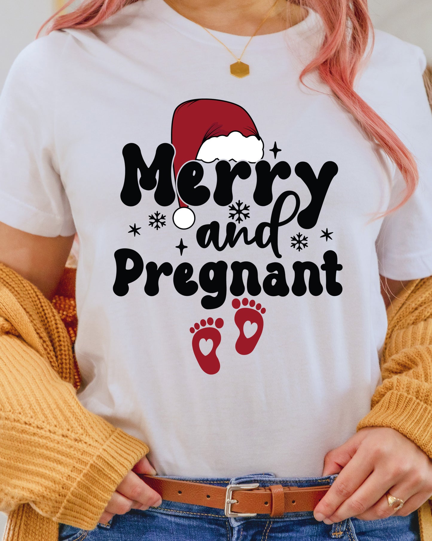 Christmas Pregnancy DTF Transfer