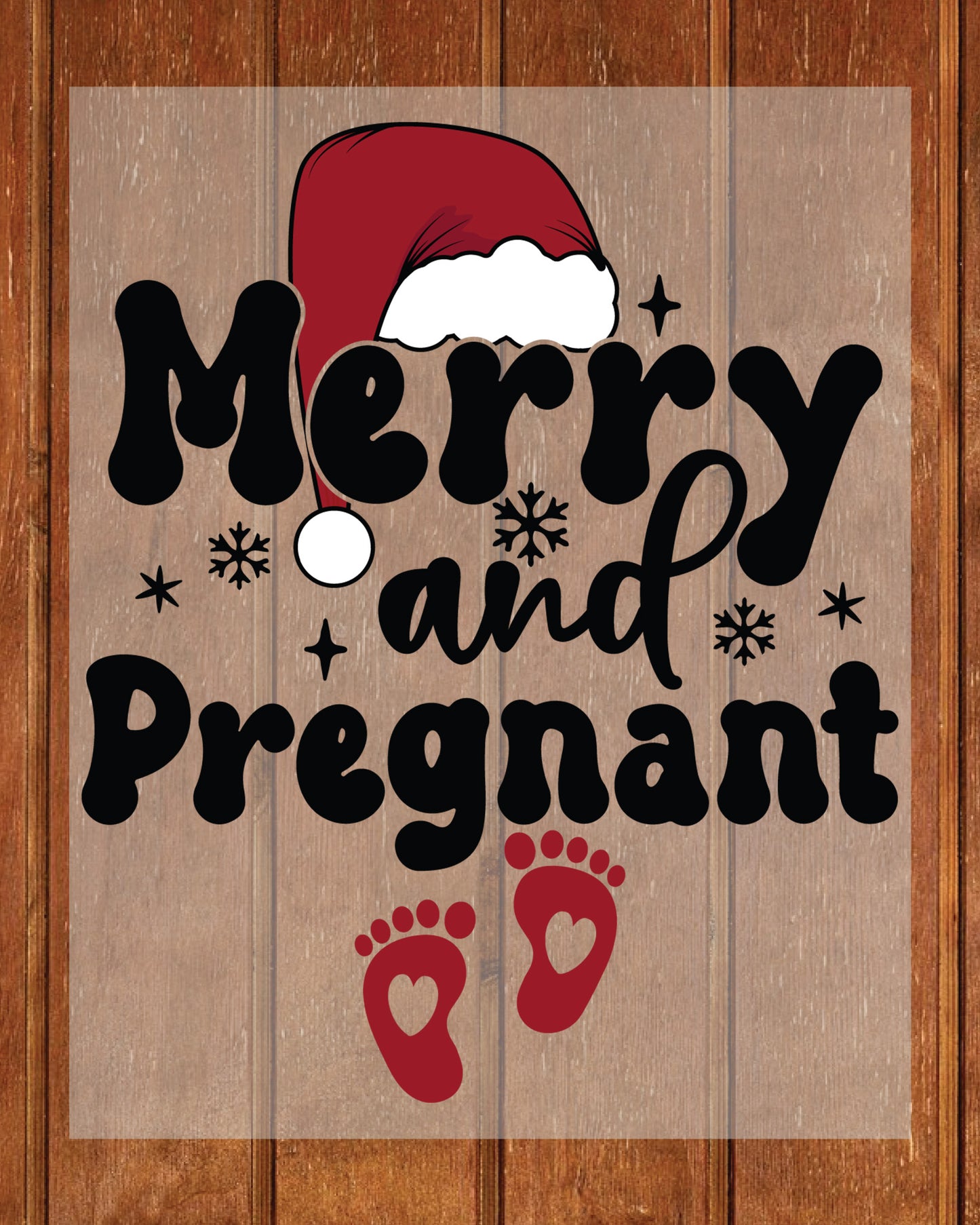 Christmas Pregnancy DTF Transfer