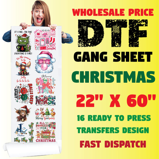 Christmas Premade Ready To Press DTF Gang Sheet
