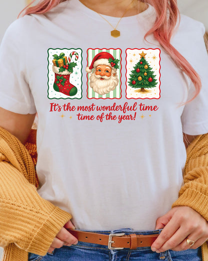 Christmas Santa Christmas Tree DTF Transfer, Holiday Heat Press Design, Xmas Shirt Print, UV DTF Sticker, Retro Christmas Gift