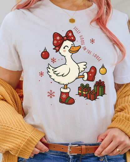 Christmas Silly Goose on the Loose DTF Transfer