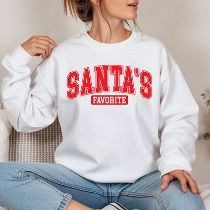 Christmas Sweatshirt, Santas Favorite Christmas Sweatshirt, Festive Holiday Shirts, Womens Christmas Top, Funny Christmas Tees