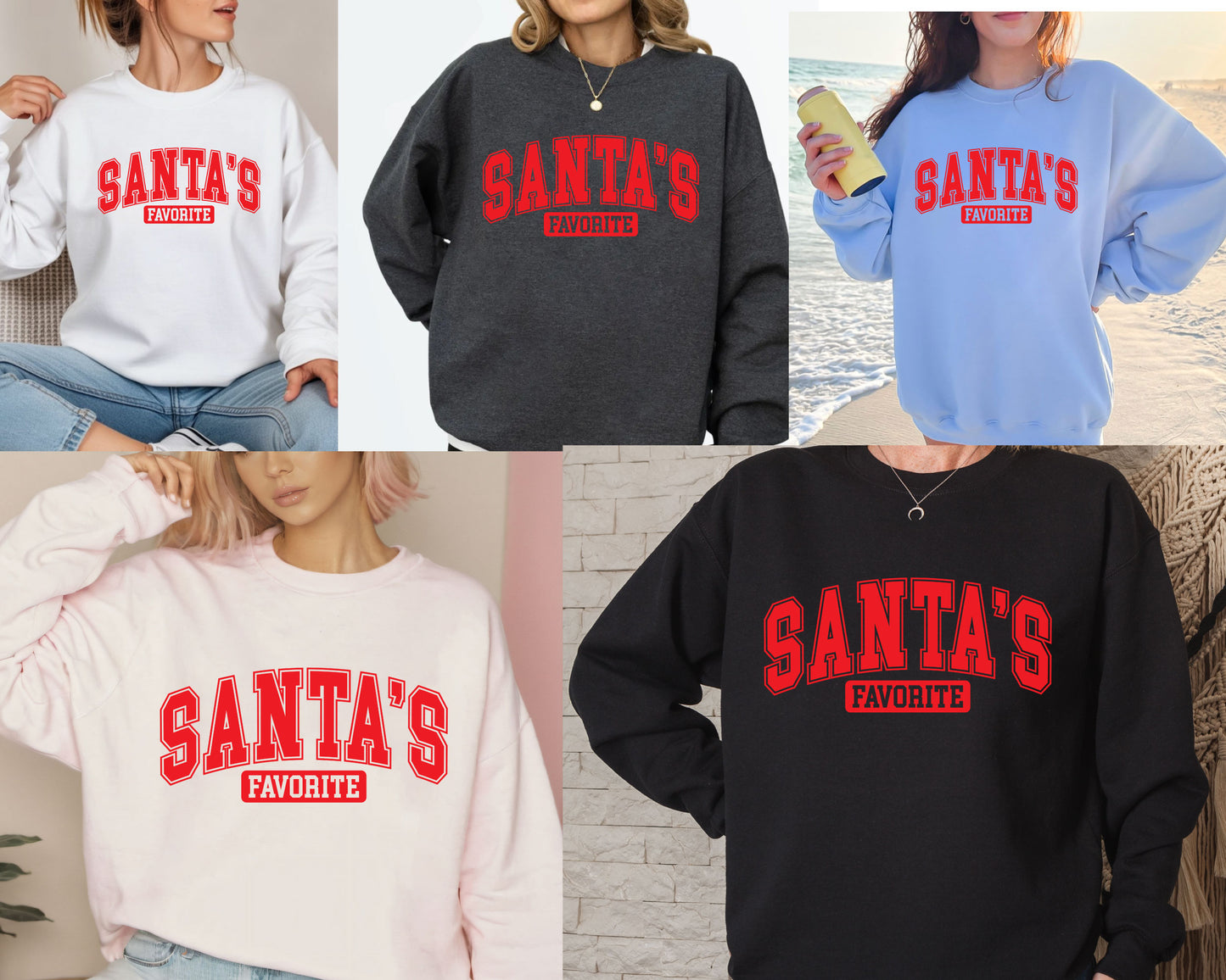 Christmas Sweatshirt, Santas Favorite Christmas Sweatshirt, Festive Holiday Shirts, Womens Christmas Top, Funny Christmas Tees