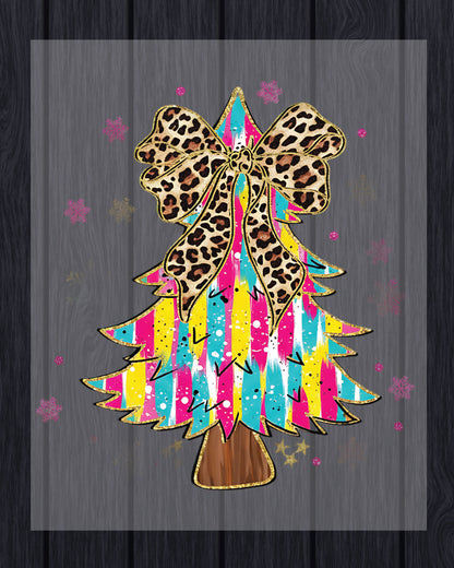 Christmas Tree Coquette Glitter DTF Transfer