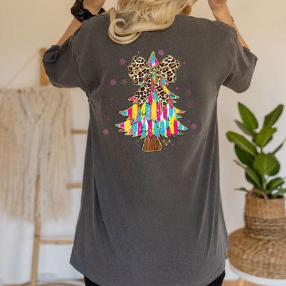 Christmas Tree Coquette Glitter DTF Transfer