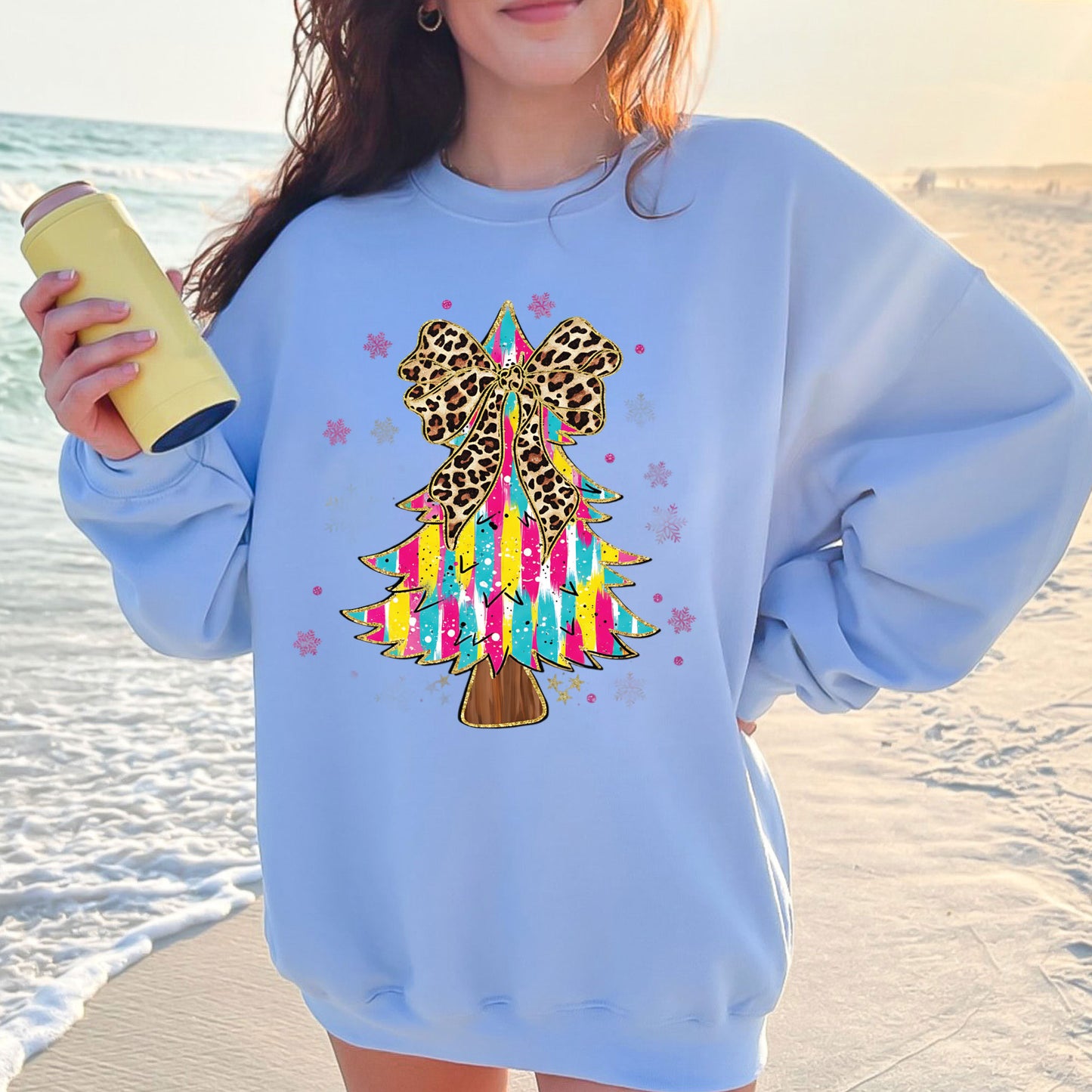 Christmas Tree Coquette Glitter DTF Transfer