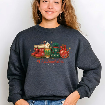 Christmas Vibes Cocoa DTF Transfer, Holiday Heat Press Design, Xmas Shirt Print, UV DTF Sticker, Cozy Christmas Gift Idea