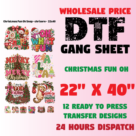 Merry Christmas Premade Gang Sheet Faith Based Religious DTF Transfer Ready to Press