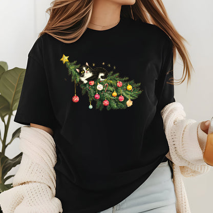 Christmas Cat Tree Sweatshirt, Christmas Cats Shirt, Meow Christmas Sweatshirt, Cat Lover Gift ,Holiday Cute Christmas Sweater
