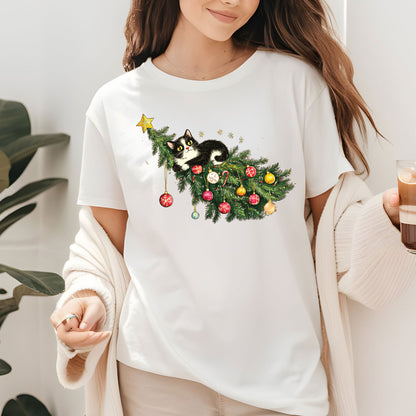 Christmas Cat Tree Sweatshirt, Christmas Cats Shirt, Meow Christmas Sweatshirt, Cat Lover Gift ,Holiday Cute Christmas Sweater