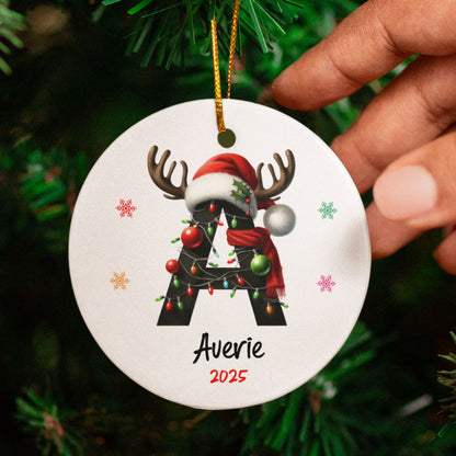 Personalized Letter Name Christmas Ornament