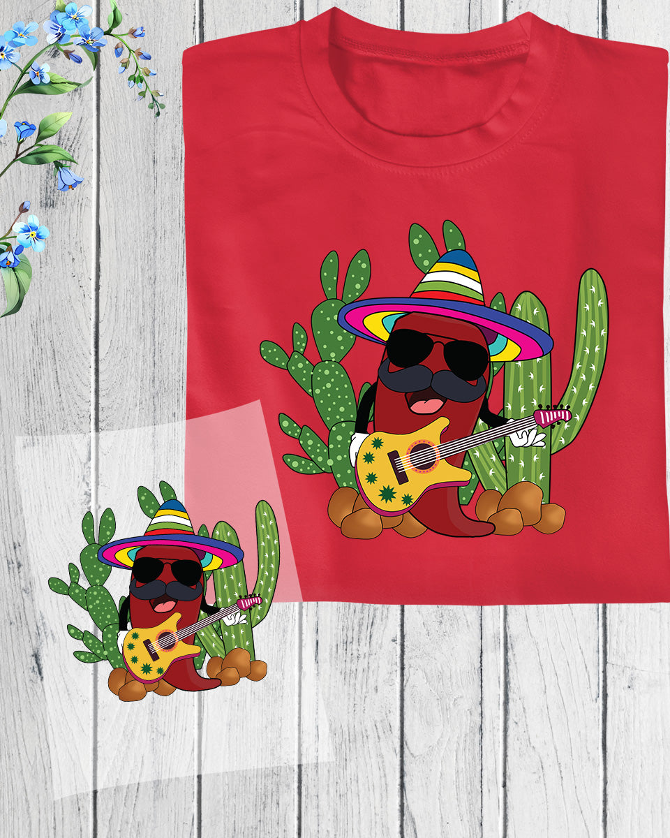 Cinco De Mayo Chili Funny Iron on Transfers for Shirts