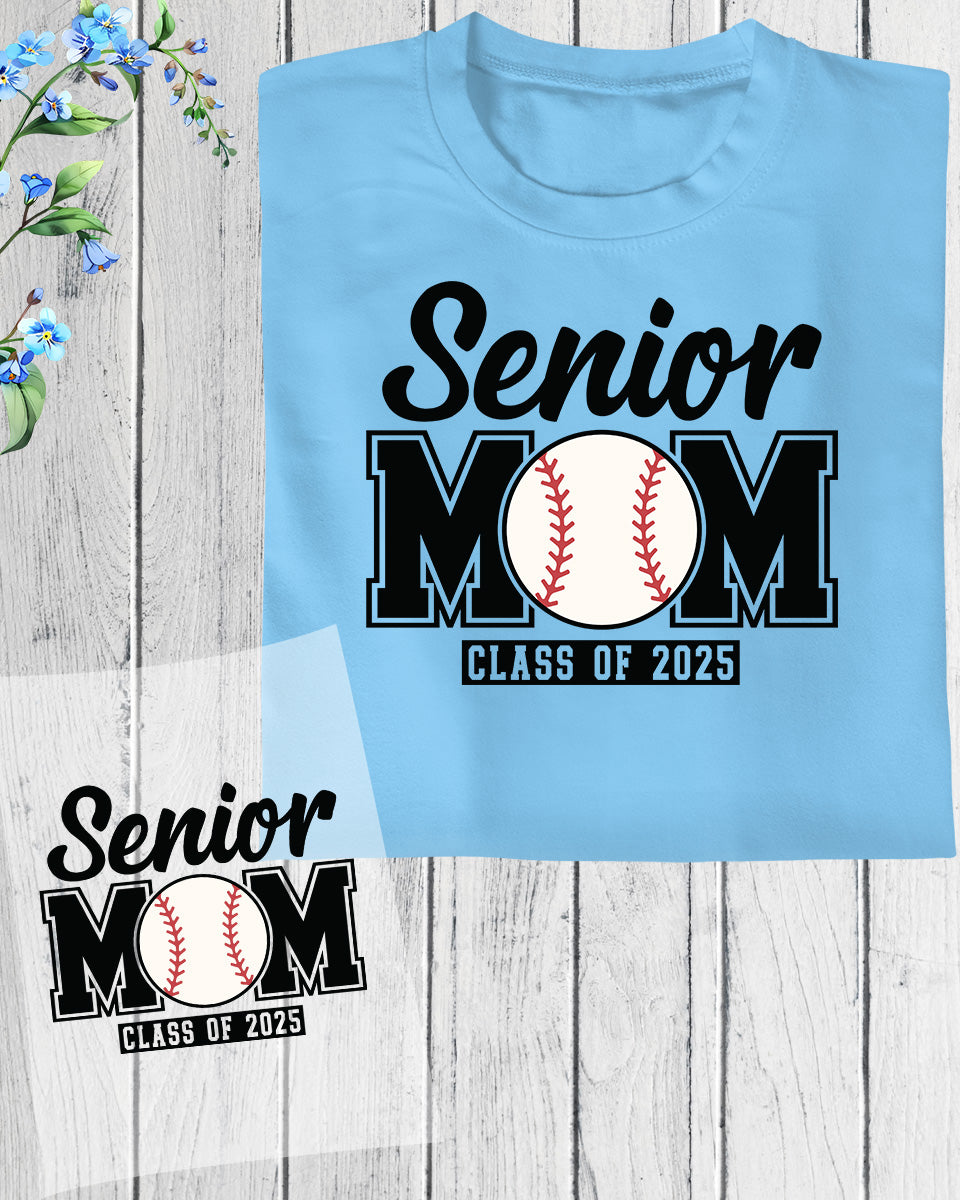 Senior Baseball Mom 2025 DTF Transfer Film