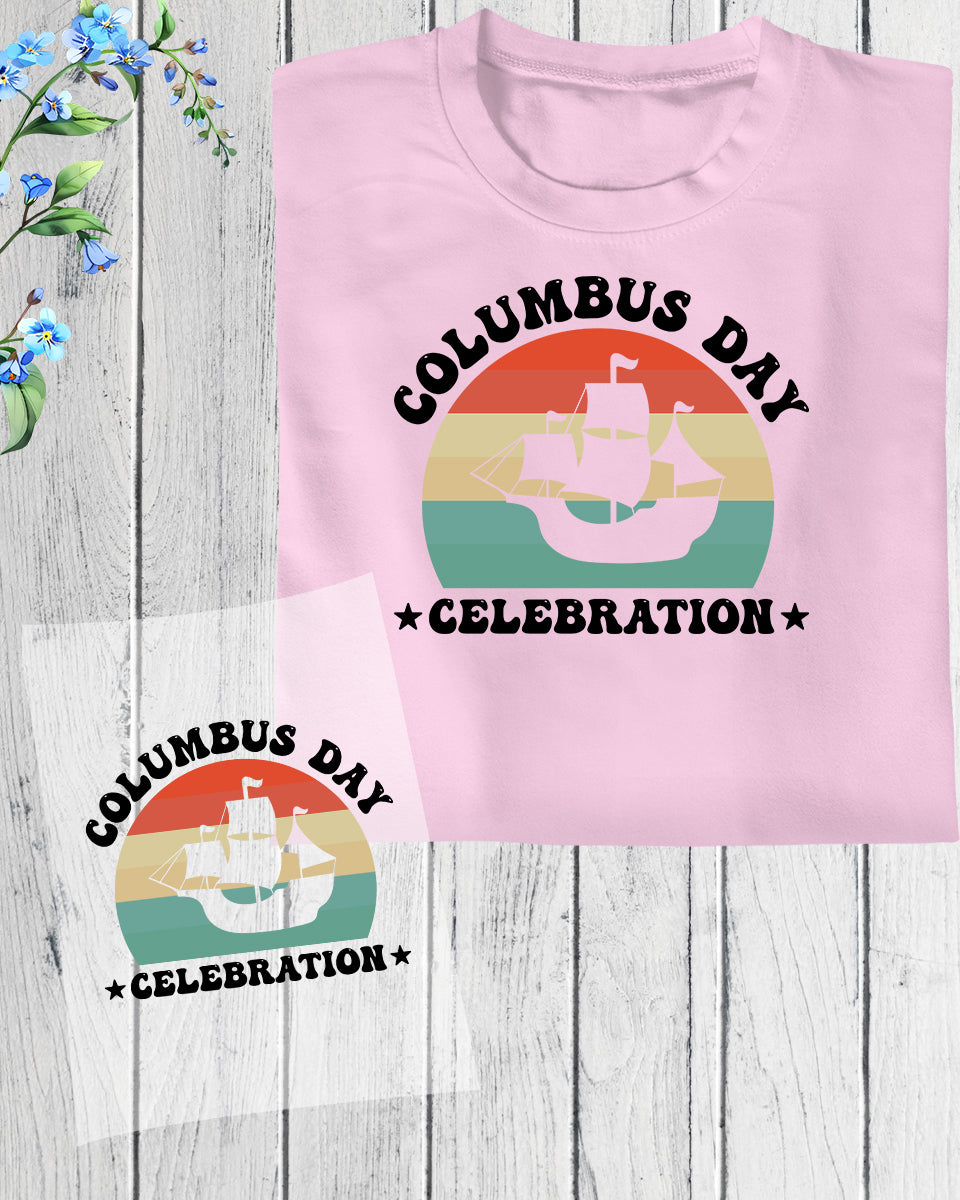 Columbus Day Celebration DTF Transfer Film