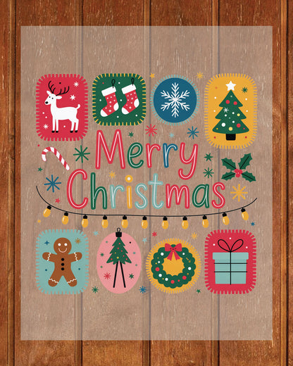 CMerry Christmas DTF Transfer