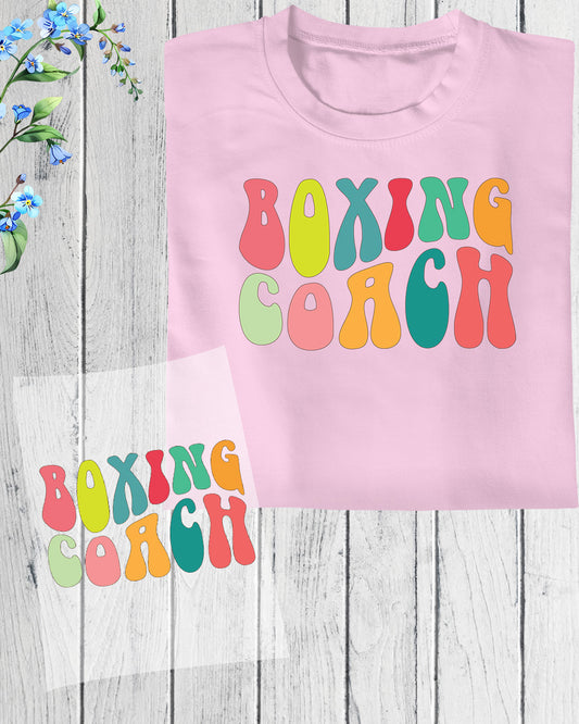 Boxing Coach Groovy DTF Transfer Film