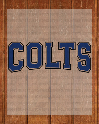 Colts DTF Transfer Ready to Press