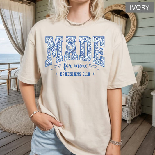 Comfort Colors® Bible Verse Shirt Made For More Cute Christian Shirts For Women Jesus Religious Faith Based Gift Tees